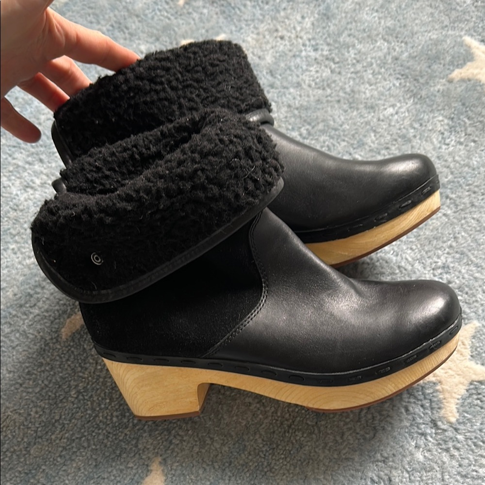 Frye & Co Wooden Clog Boots